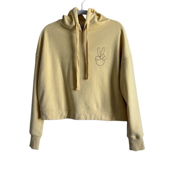 Baum Und Pferdgarten Yellow Relaxed Crop Hoodie Pullover Women’s M Oversized - Picture 1 of 8